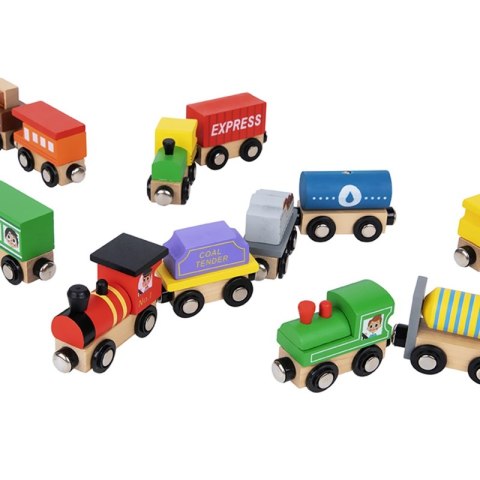 Tooky Toy Drewniane Pojazdy Wagoniki na Magnes Tooky Toy Tooky Toy Drewniane Pojazdy Wagoniki na Magnes Tooky Toy