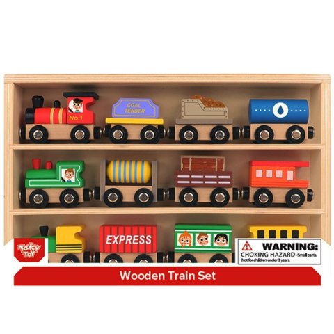 Tooky Toy Drewniane Pojazdy Wagoniki na Magnes Tooky Toy Tooky Toy Drewniane Pojazdy Wagoniki na Magnes Tooky Toy