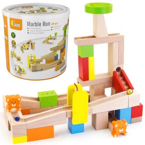 Drewniany Tor na kulki Kulodron 49 elementów od Viga Viga Toys Drewniany Tor na kulki Kulodron 49 elementów od Viga Viga Toys