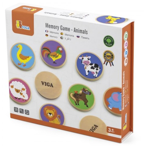 Gra Zapamiętywanie Memo Zwierzątka Viga Viga Toys