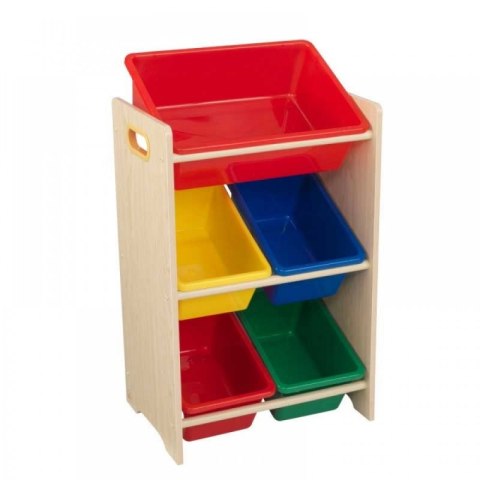 KidKraft Drewniany organizer 5 plastikowych pojemników KidKraft