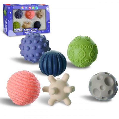 WOOPIE Klocki Sensoryczne do Ściskania 6 el. Woopie WOOPIE Klocki Sensoryczne do Ściskania 6 el. Woopie