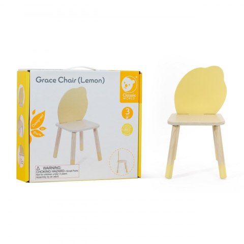 CLASSIC WORLD Pastelowe Krzesełko Grace dla Dzieci 3+ (Lemon) Classic World CLASSIC WORLD Pastelowe Krzesełko Grace dla Dzieci 3+ (Lemon) Classic World