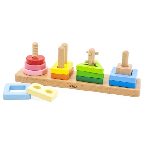 VIGA Drewniany Geometryczny Sorter Labirynt Viga Toys VIGA Drewniany Geometryczny Sorter Labirynt Viga Toys