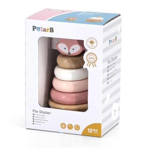 VIGA PolarB Drewniana Piramidka Edukacyjna - Lisek Viga Toys VIGA PolarB Drewniana Piramidka Edukacyjna - Lisek Viga Toys