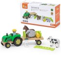 VIGA Traktor Drewniany Zwięrzatka Farma Zagroda Viga Toys