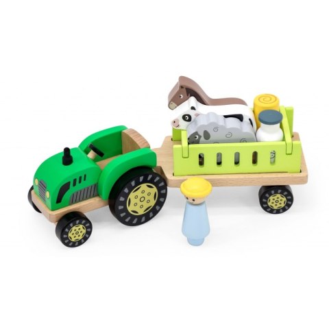 VIGA Traktor Drewniany Zwięrzatka Farma Zagroda Viga Toys VIGA Traktor Drewniany Zwięrzatka Farma Zagroda Viga Toys