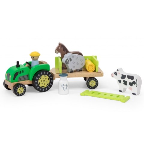 VIGA Traktor Drewniany Zwięrzatka Farma Zagroda Viga Toys VIGA Traktor Drewniany Zwięrzatka Farma Zagroda Viga Toys