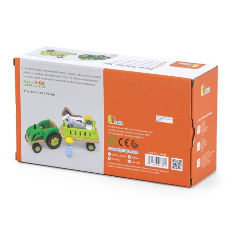 VIGA Traktor Drewniany Zwięrzatka Farma Zagroda Viga Toys VIGA Traktor Drewniany Zwięrzatka Farma Zagroda Viga Toys