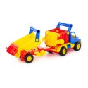 WADER QT Zestaw Auto Gumowe Koła Wywrotka Przyczepa Wader Quality Toys