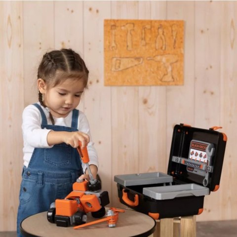 Smoby Black & Decker Walizka z Narzędziami + Samochód w Częściach Smoby