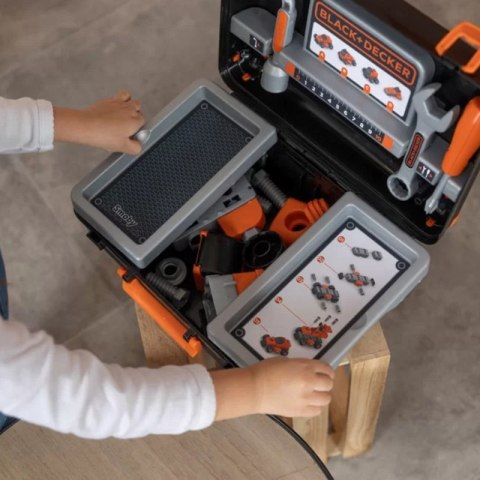 Smoby Black & Decker Walizka z Narzędziami + Samochód w Częściach Smoby