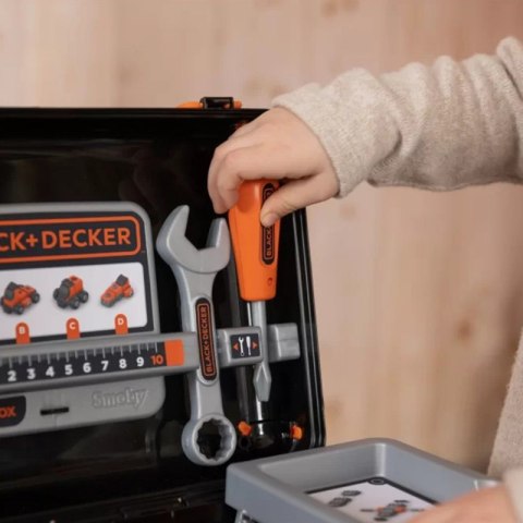 Smoby Black & Decker Walizka z Narzędziami + Samochód w Częściach Smoby