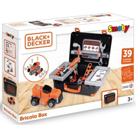 Smoby Black & Decker Walizka z Narzędziami + Samochód w Częściach Smoby