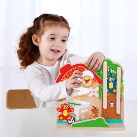 TOOKY TOY Drewniana Tablica Manipulacyjna Montessori Tooky Toy