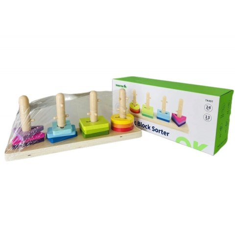 TOOKY TOY Sorter Kształtów z Kolorowymi Blokami Tooky Toy TOOKY TOY Sorter Kształtów z Kolorowymi Blokami Tooky Toy