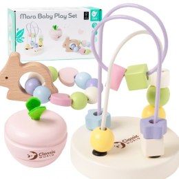 CLASSIC WORLD Pastelowy Zestaw Motoryczny dla Niemowląt Box Pierwsze Zabawki od Urodzenia Classic World