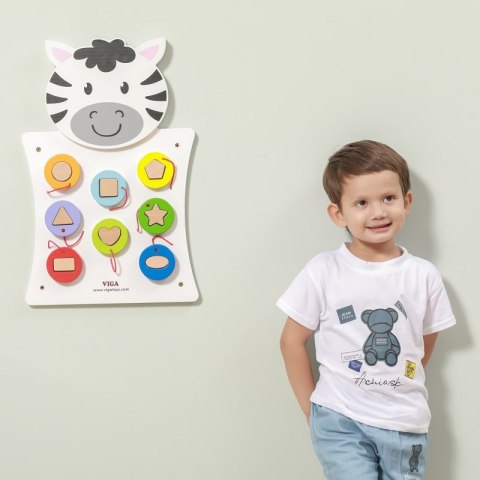 Drewniana Gra Dopasuj kształty Zebra Viga Toys Viga Toys