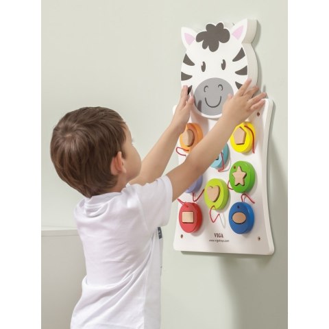 Drewniana Gra Dopasuj kształty Zebra Viga Toys Viga Toys