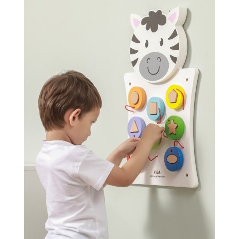 Drewniana Gra Dopasuj kształty Zebra Viga Toys Viga Toys