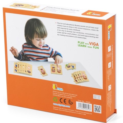 VIGA Drewniana Układanka Edukacyjna Dzieci Ubieranie Puzzle Viga Toys VIGA Drewniana Układanka Edukacyjna Dzieci Ubieranie Puzzle Viga Toys