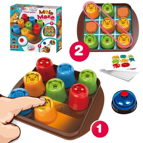 WOOPIE Gra Edukacyjno-Strategiczna 2w1 Kółko i Krzyżyk Woopie