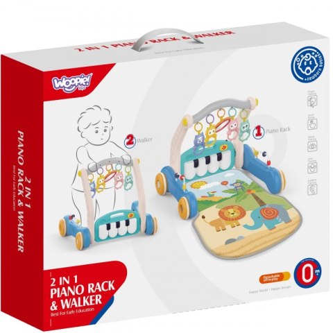 WOOPIE Mata z Pałąkiem Pchacz 2w1 Pianinko Woopie