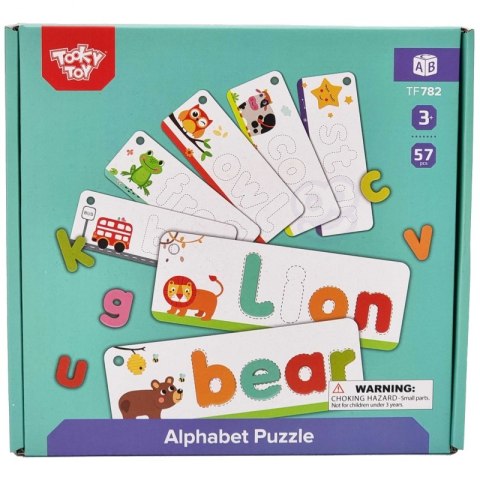 TOOKY TOY Puzzle Alfabet Nauka Literek Słów Zwierzątka 57 el. Tooky Toy TOOKY TOY Puzzle Alfabet Nauka Literek Słów Zwierzątka 57 el. Tooky Toy