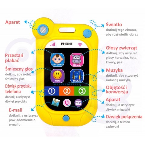 WOOPIE BABY Telefonik Interaktywny Komórka z Dźwiękami Woopie WOOPIE BABY Telefonik Interaktywny Komórka z Dźwiękami Woopie
