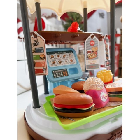 WOOPIE FastFood Sklep na Kółkach Wózek Wlizka 59 akc. 4w1 Woopie