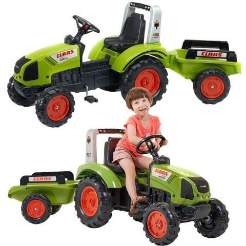FALK Traktor na Pedały Claas Duży z Przyczepką od 3 lat FALK FALK Traktor na Pedały Claas Duży z Przyczepką od 3 lat FALK