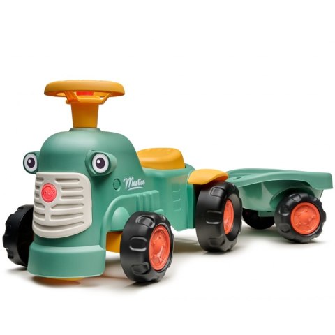 FALK Traktorek Baby Maurice Zielony Vintage z Przyczepką od 1 roku FALK FALK Traktorek Baby Maurice Zielony Vintage z Przyczepką od 1 roku FALK