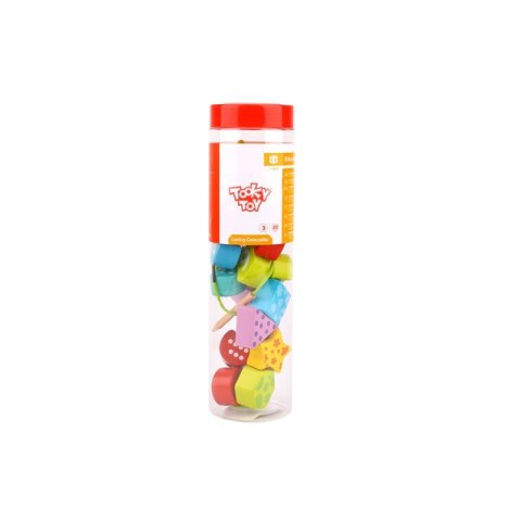 TOOKY TOY Drewniana Sznurowana Gąsienica Do Nawlekania Zręcznościowa Tooky Toy TOOKY TOY Drewniana Sznurowana Gąsienica Do Nawlekania Zręcznościowa Tooky Toy