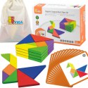 Viga Tangram Drewniana Gra Logiczna Układanka Klocki Łamigłówka Viga Toys