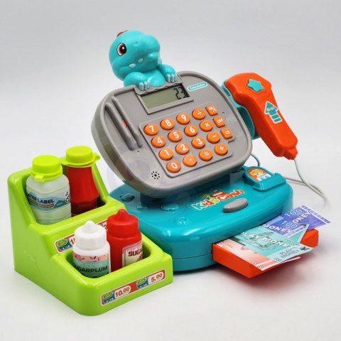WOOPIE Kasa Sklepowa z Półką DINO Niebieski Woopie WOOPIE Kasa Sklepowa z Półką DINO Niebieski Woopie