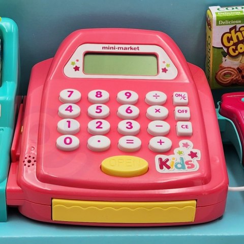 WOOPIE Kasa Sklepowa z Półką i Akcesoriami Różowa Woopie WOOPIE Kasa Sklepowa z Półką i Akcesoriami Różowa Woopie