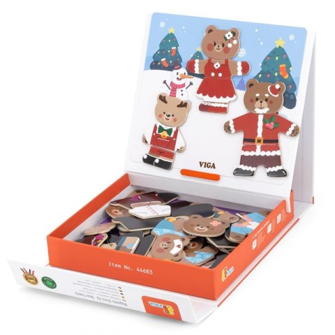 VIGA Drewaniana Magnetyczna Układanka Rodzina Niedźwiadków Viga Toys VIGA Drewaniana Magnetyczna Układanka Rodzina Niedźwiadków Viga Toys