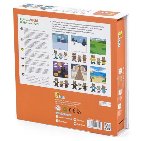 VIGA Drewaniana Magnetyczna Układanka Rodzina Niedźwiadków Viga Toys VIGA Drewaniana Magnetyczna Układanka Rodzina Niedźwiadków Viga Toys
