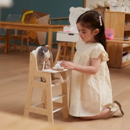 VIGA PolarB Krzesełko do Karmienia dla Lalek Białe Drewniane Viga Toys