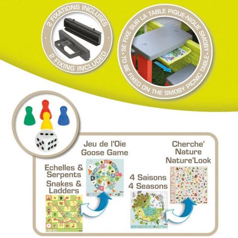 SMOBY Gry Planszowe do Domku Ogrodowego Smoby SMOBY Gry Planszowe do Domku Ogrodowego Smoby