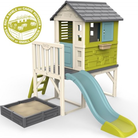 SMOBY Domek na Palach z Piaskownicą i Zjeźdźalnią Smoby SMOBY Domek na Palach z Piaskownicą i Zjeźdźalnią Smoby