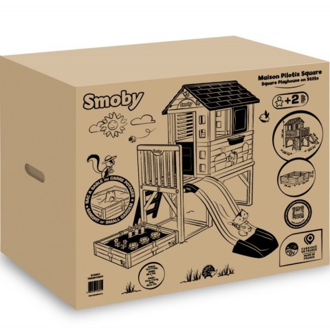 SMOBY Domek na Palach z Piaskownicą i Zjeźdźalnią Smoby SMOBY Domek na Palach z Piaskownicą i Zjeźdźalnią Smoby