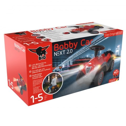 BIG Bobby Car Next 2.0 Czerwony Światła LED Big BIG Bobby Car Next 2.0 Czerwony Światła LED Big