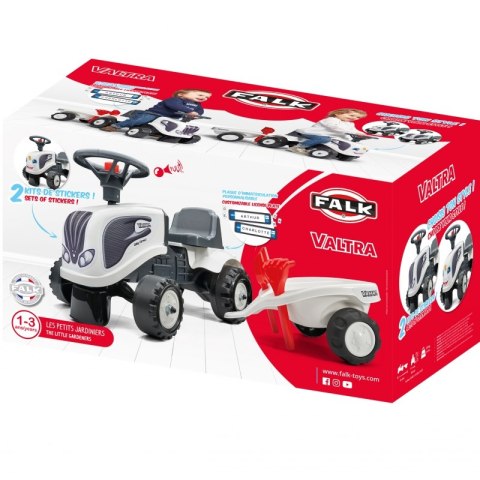 FALK Traktorek Baby Valtra Biały z Przyczepką + akc. od 1 roku FALK FALK Traktorek Baby Valtra Biały z Przyczepką + akc. od 1 roku FALK