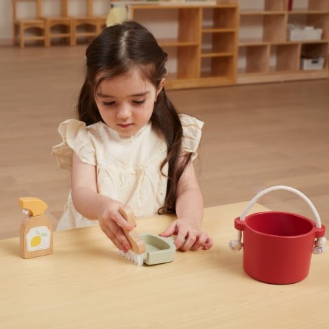 VIGA PolarB Drewniany Zestaw Do Sprzątania Wiaderko Zmiotka Akcesoria Viga Toys VIGA PolarB Drewniany Zestaw Do Sprzątania Wiaderko Zmiotka Akcesoria Viga Toys