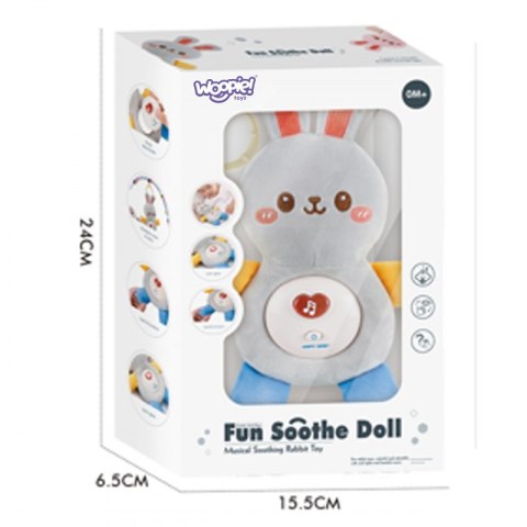 WOOPIE BABY Interaktywny Pluszak Przytulanka dla Niemowląt Światło Dźwięk Króliczek Usypiacz Niebieski Woopie WOOPIE BABY Interaktywny Pluszak Przytulanka dla Niemowląt Światło Dźwięk Króliczek Usypiacz Niebieski Woopie