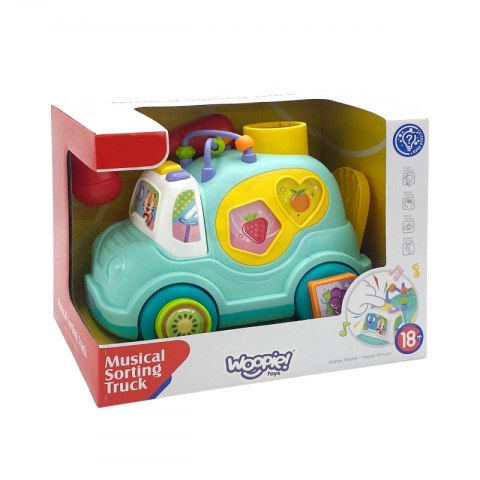 WOOPIE BABY Samochodzik Muzyczny Sorter Niebieski Woopie WOOPIE BABY Samochodzik Muzyczny Sorter Niebieski Woopie
