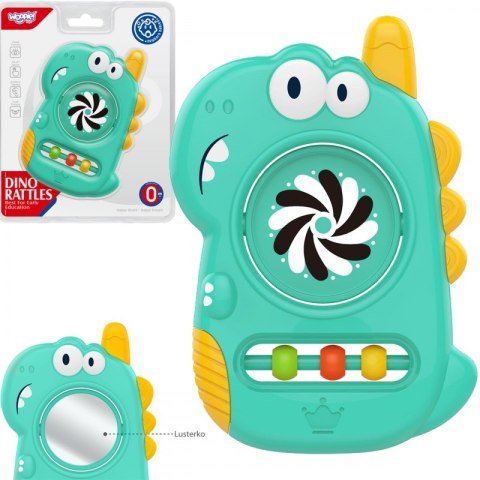 WOOPIE BABY Zabawka Sensoryczna Gryzak Lusterko Dino Woopie WOOPIE BABY Zabawka Sensoryczna Gryzak Lusterko Dino Woopie