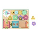 TOOKY TOY Tablica Manipulacyjna Zamki Zębatki Sorter Zegar Tooky Toy