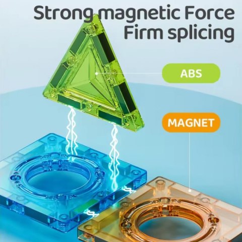 WOOPIE Klocki Magnetyczne Tor Kulkowy Zwierzęcy Raj 104 el. Woopie